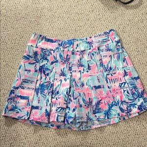 Lilly Pulitzer Luxletic Skirt with Blue and Pink Accents